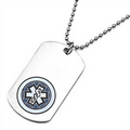 Oneida Medical ID Stainless Dog Tag Blue Emblem 27 In